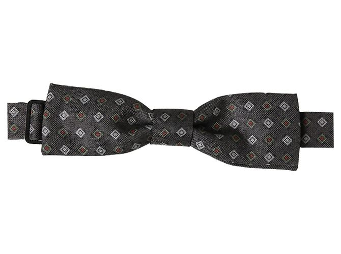 Dolce & Gabbana Papillon regolabile geometrico grigio scuro da uomo - vista 3