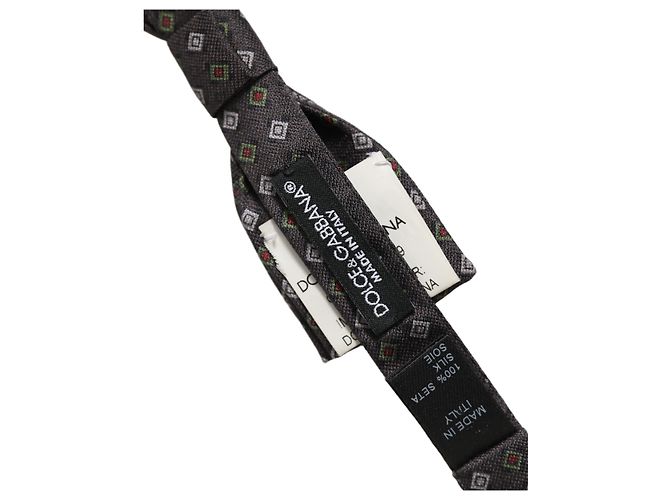 Dolce & Gabbana Papillon regolabile geometrico grigio scuro da uomo - vista 4