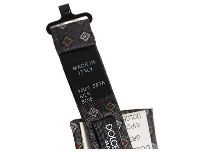 Dolce & Gabbana Papillon regolabile geometrico grigio scuro da uomo - vista 5
