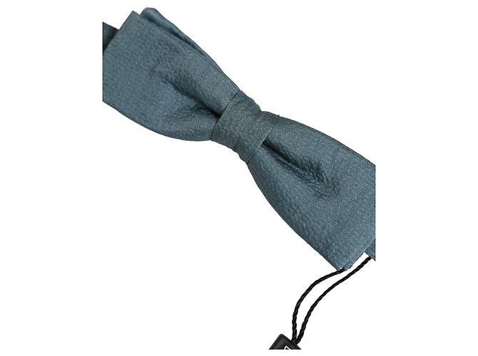 Dolce & Gabbana Papillon regolabile da uomo in seta Steel Blue % - vista 3