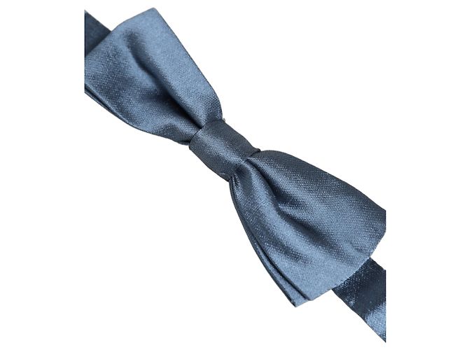 Dolce & Gabbana Papillon regolabile in seta azzurro per uomo - vista 2
