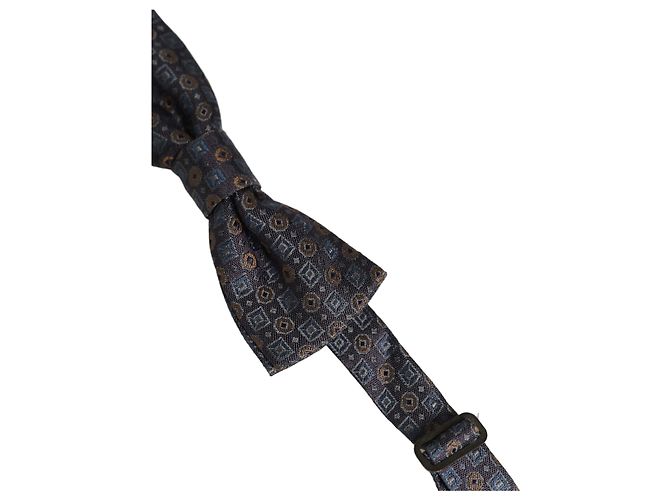 Dolce & Gabbana Papillon regolabile geometrico grigio scuro da uomo - vista 2