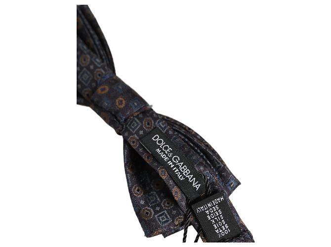 Dolce & Gabbana Papillon regolabile geometrico grigio scuro da uomo - vista 4