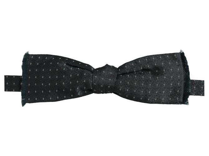 Dolce & Gabbana Men Green Patterned Adjustable Neck Papillon Bow Tie - view 3