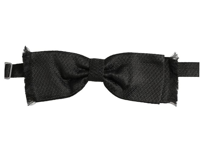 Dolce & Gabbana Papillon regolabile in seta grigio scuro da uomo - vista 4
