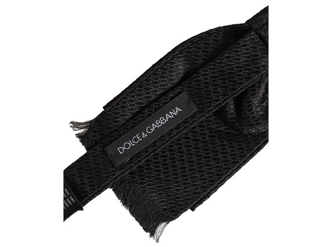 Dolce & Gabbana Papillon regolabile in seta grigio scuro da uomo - vista 5