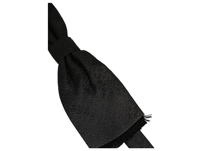 Dolce & Gabbana Papillon regolabile da uomo grigio scuro in seta - vista 3