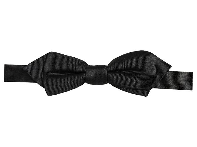 Dolce & Gabbana Papillon regolabile in % seta nera da uomo - vista 3