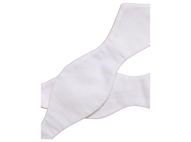 Dolce & Gabbana Men White % Silk Adjustable Neck Papillon Bow Tie - view 3