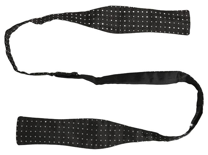 Dolce & Gabbana Papillon regolabile a pois bianchi grigio scuro - vista 2