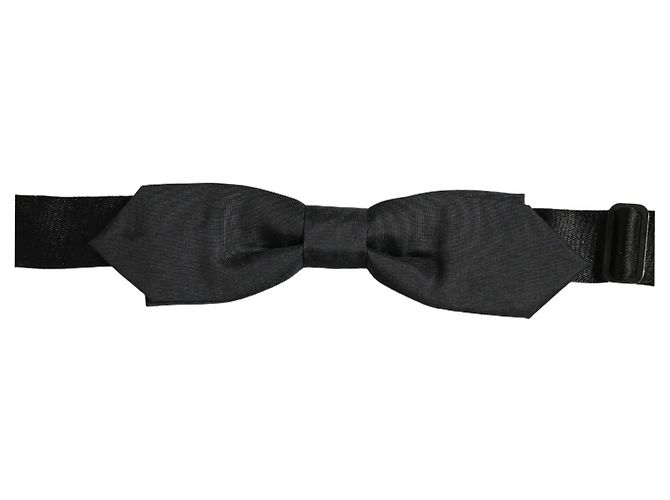 Dolce & Gabbana Men Black Polyester Adjustable Neck Papillon Bow Tie - view 3