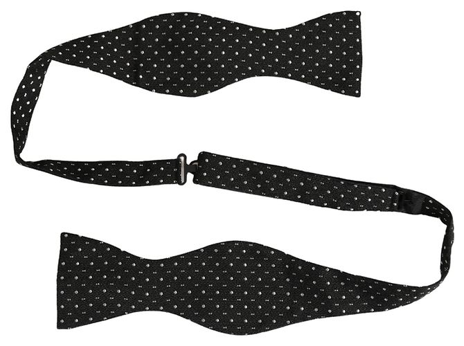 Dolce & Gabbana Papillon regolabile a pois bianco e nero - vista 2