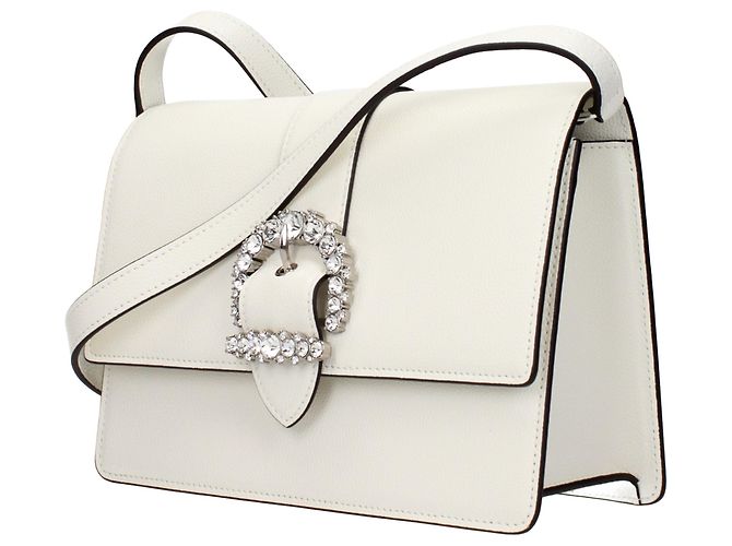 Jimmy Choo Borsa crossbody in pelle bianca - vista 2