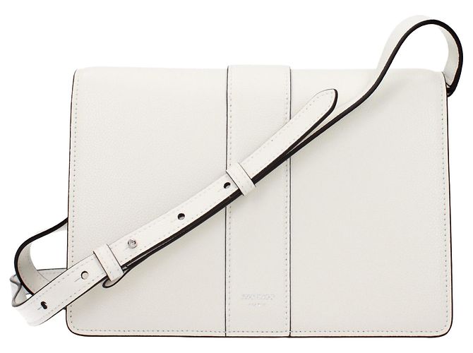 Jimmy Choo Borsa crossbody in pelle bianca - vista 3