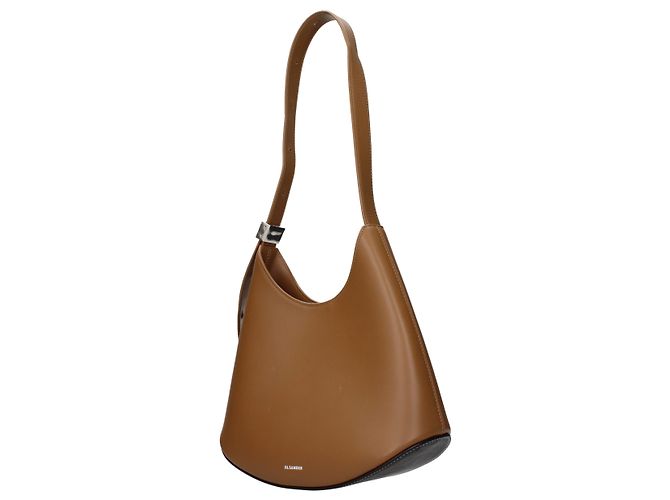 Jil Sander Schultertasche aus braunem Leder - Ansicht 2