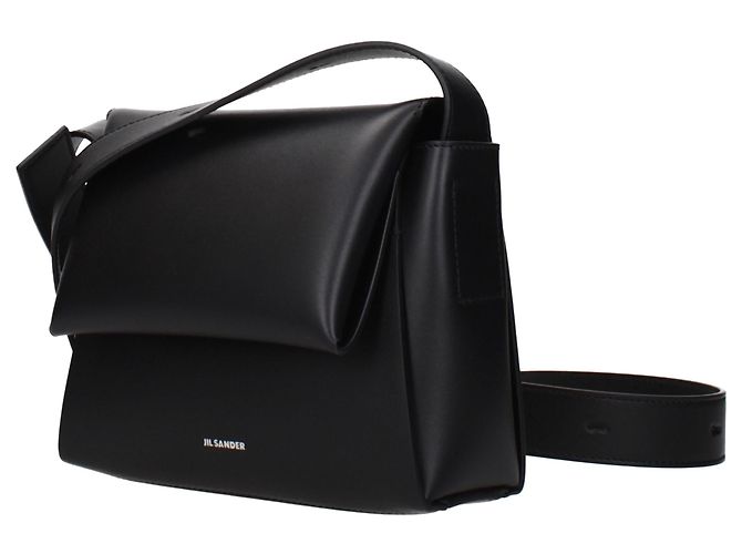 Jil Sander Borsa a tracolla in pelle nera - vista 2