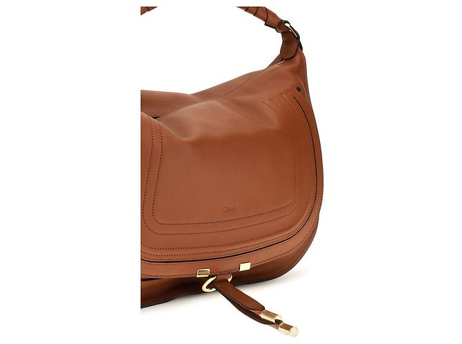 Chloé Borsa a tracolla Bos Taurus in pelle di vitello marrone - vista 4