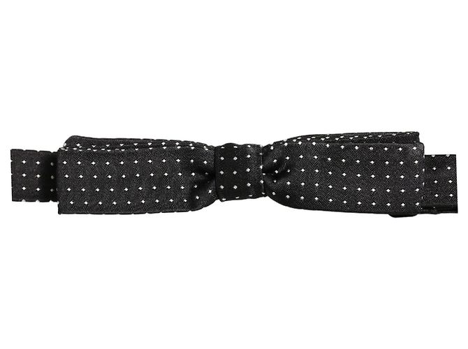 Dolce & Gabbana Papillon regolabile a pois bianco e nero - vista 3