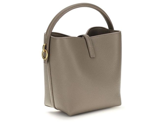 Autre Marque Borsa a secchiello Bos Taurus in pelle di vitello beige - vista 3