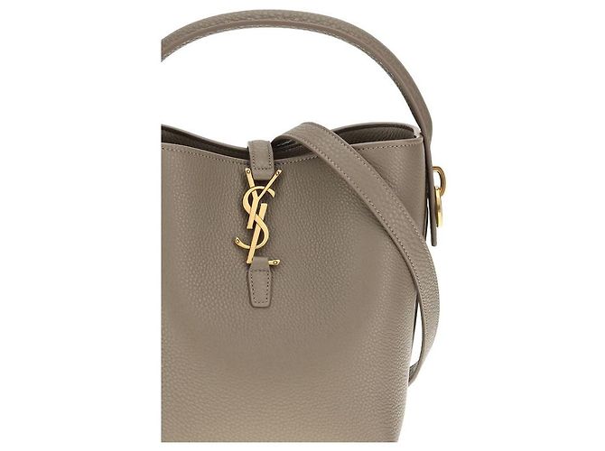 Autre Marque Borsa a secchiello Bos Taurus in pelle di vitello beige - vista 4