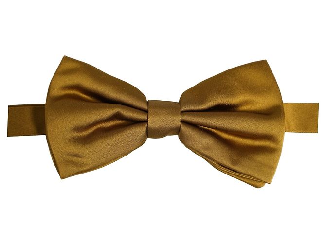 Dolce & Gabbana Papillon regolabile da uomo, Senape, % Seta - vista 4