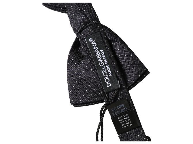 Dolce & Gabbana Papillon regolabile a pois bianchi blu scuro - vista 2