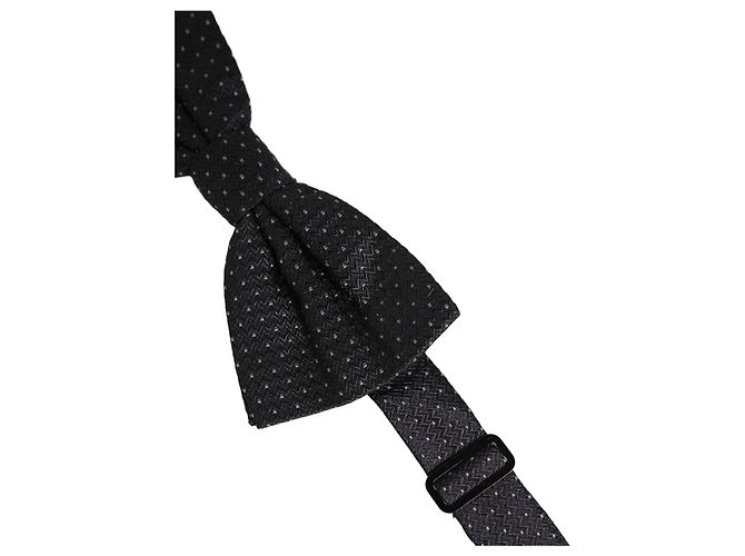 Dolce & Gabbana Papillon regolabile a pois bianchi blu scuro - vista 4