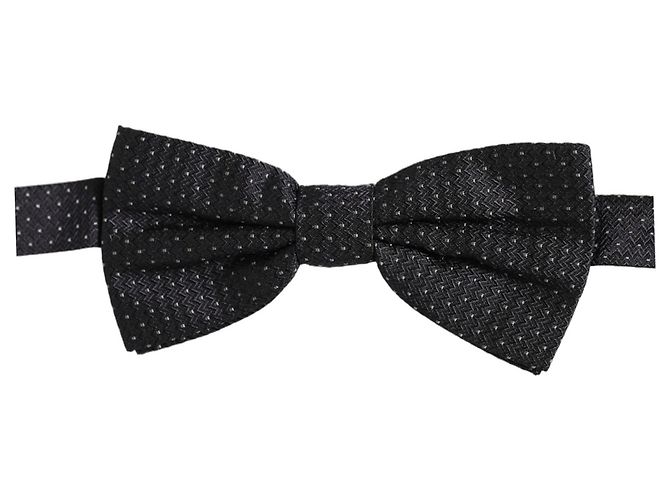 Dolce & Gabbana Papillon regolabile a pois bianchi blu scuro - vista 5