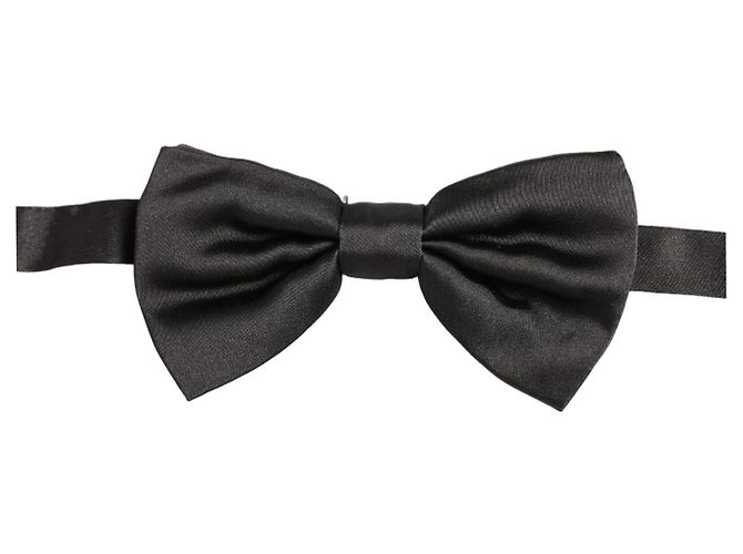 Dolce & Gabbana Men Black % Silk Adjustable Neck Papillon Bow Tie - view 4