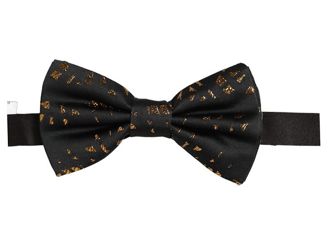 Dolce & Gabbana Verstellbare Fliege in Dunkelgrau mit Sprenkelmuster - Ansicht 4