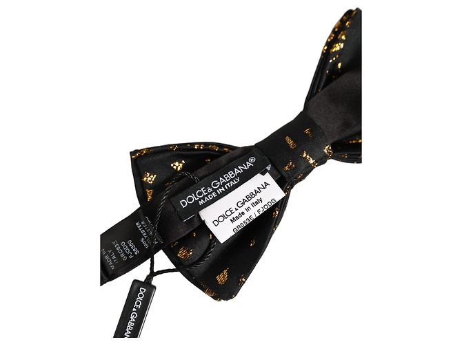 Dolce & Gabbana Verstellbare Fliege in Dunkelgrau mit Sprenkelmuster - Ansicht 5