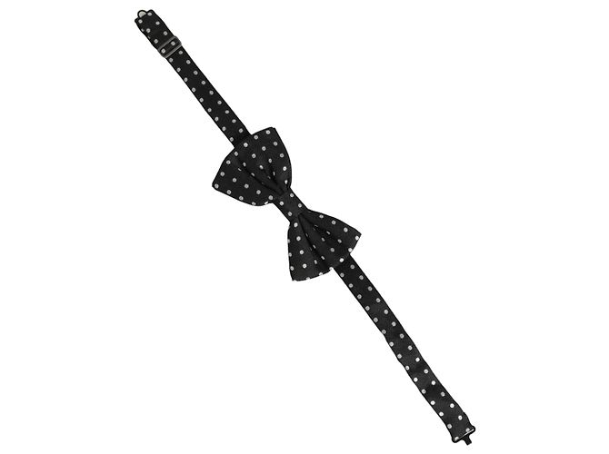 Dolce & Gabbana Papillon regolabile a pois bianco e nero - vista 2
