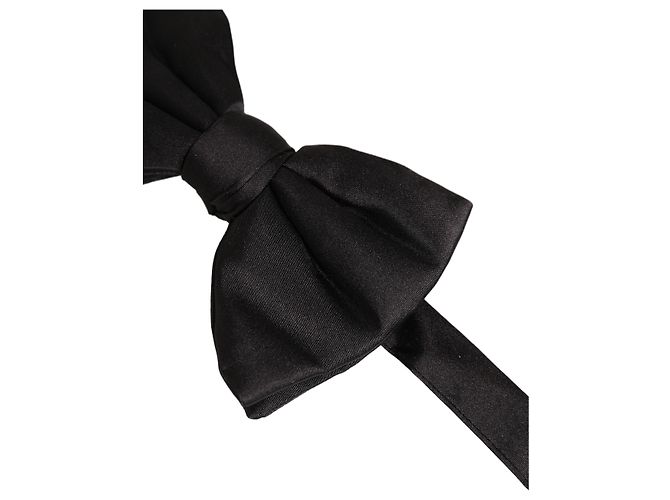 Dolce & Gabbana Papillon regolabile in % seta nera da uomo - vista 3