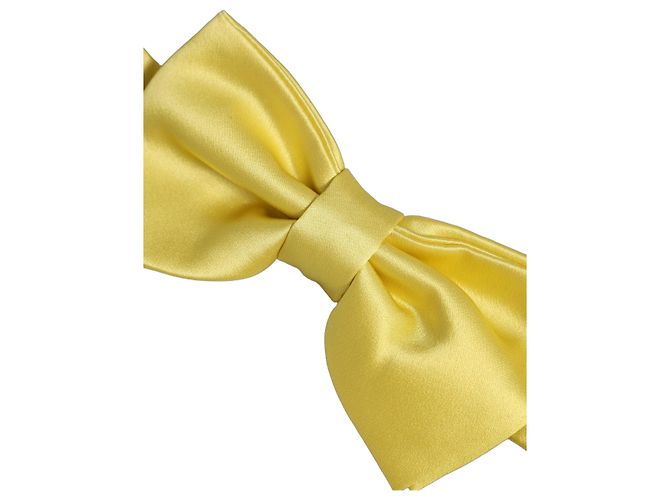 Dolce & Gabbana Papillon regolabile da uomo, giallo, % seta - vista 3