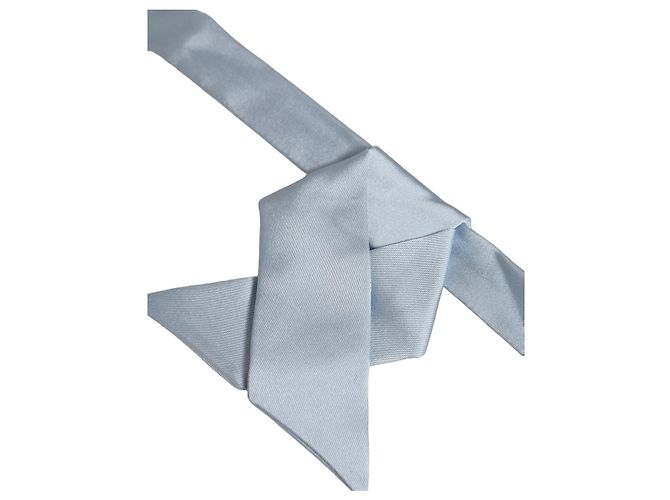 Dolce & Gabbana Papillon regolabile in seta azzurro per uomo - vista 3