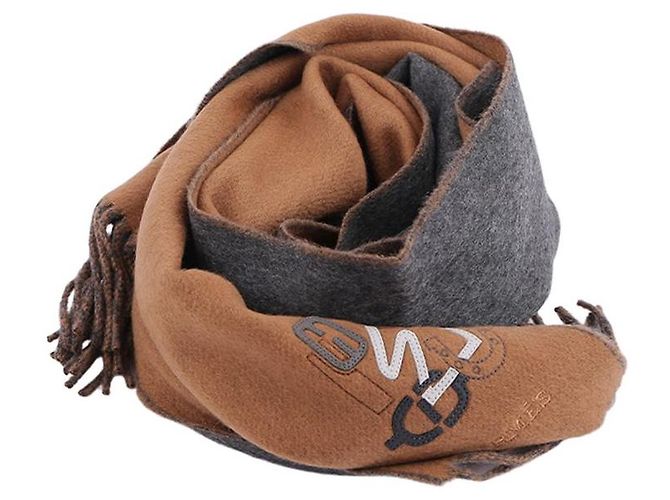 Hermès Écharpe en cachemire réversible - vue 10