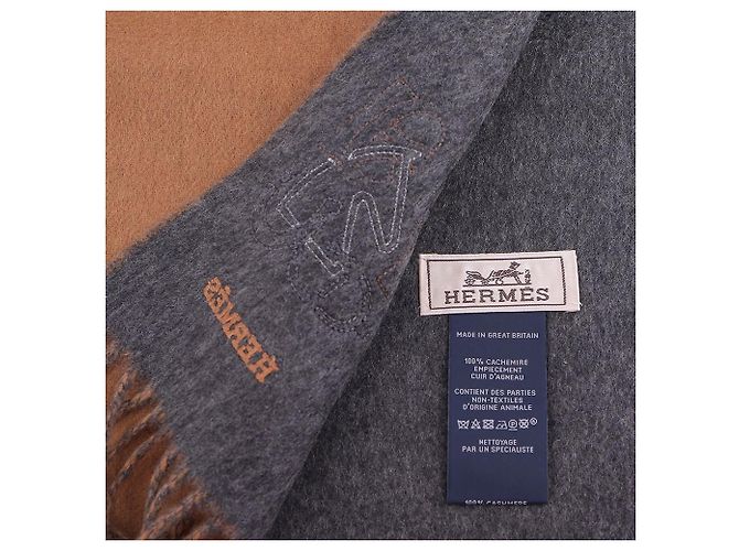 Hermès Écharpe en cachemire réversible - vue 9