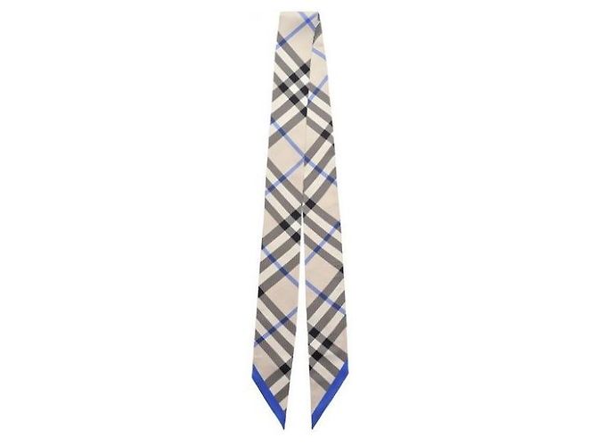Burberry Sciarpa Skinny in seta a quadri - vista 3