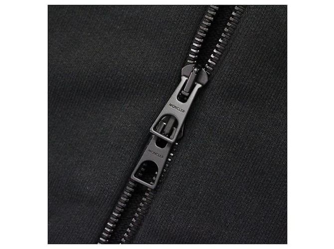 Moncler Felpa con cappuccio e zip in cotone con logo - vista 4
