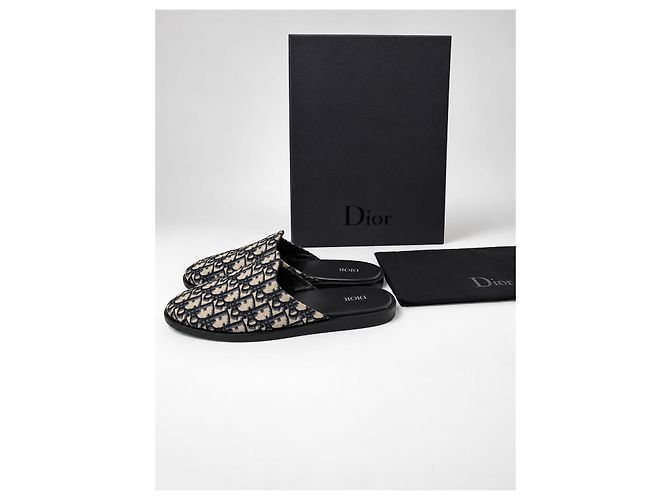 Dior Mule in jacquard Oblique beige e nero - vista 2