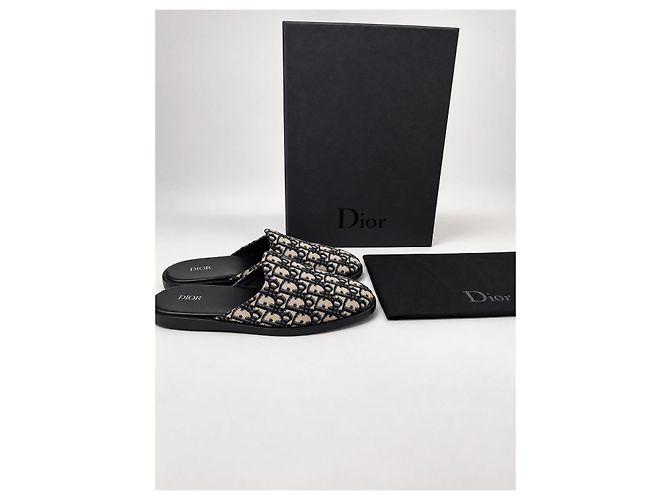 Dior Mule in jacquard Oblique beige e nero - vista 4