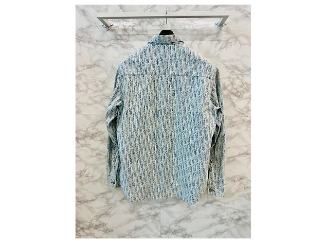 Camicia in denim Oblique Dior blu - vista 5