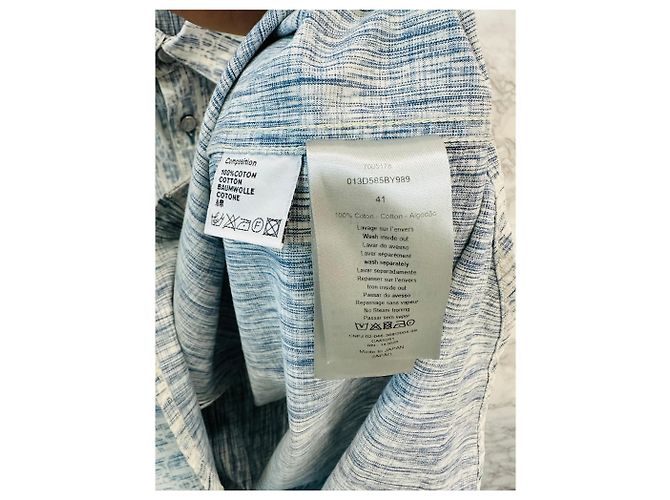 Camicia in denim Oblique Dior blu - vista 6