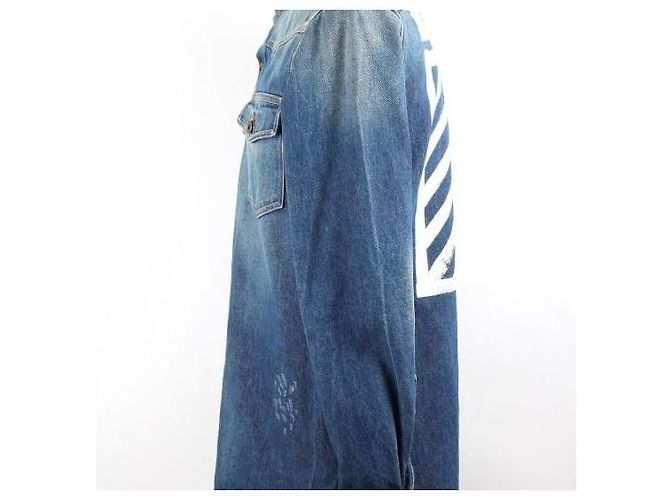 Off White Jeansjacke Blau - Ansicht 4