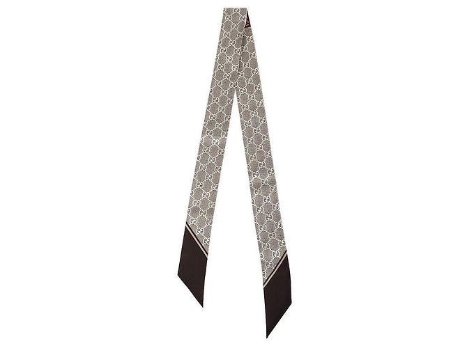 Fiocco al collo in seta Gucci Camel - vista 3