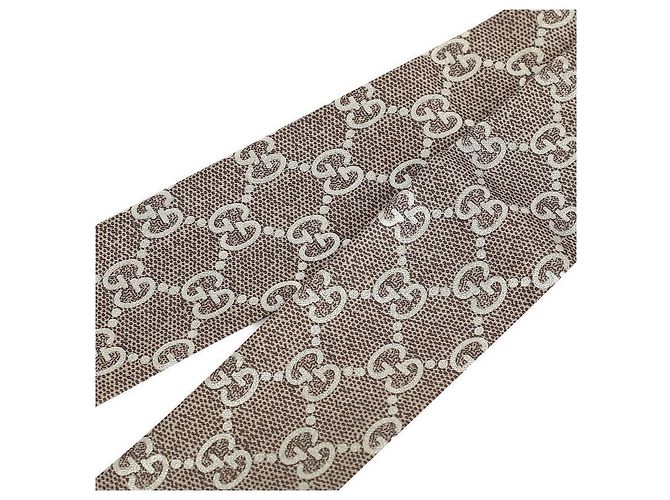 Fiocco al collo in seta Gucci Camel - vista 6