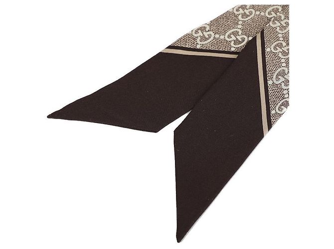 Fiocco al collo in seta Gucci Camel - vista 7