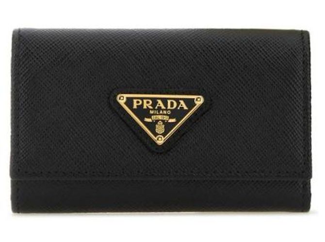 Prada Portachiavi in Saffiano con logo triangolare - vista 4