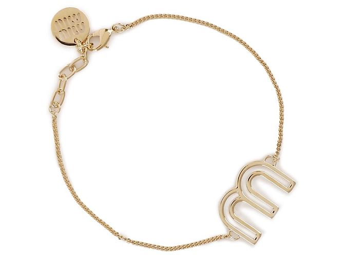Bracciale Miu Miu in metallo oro - vista 5