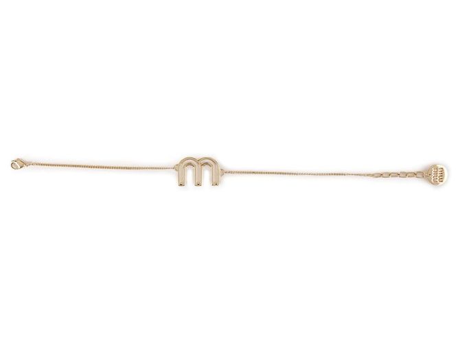 Bracciale Miu Miu in metallo oro - vista 6
